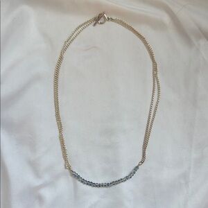 Elegant Silver and Blue Necklace